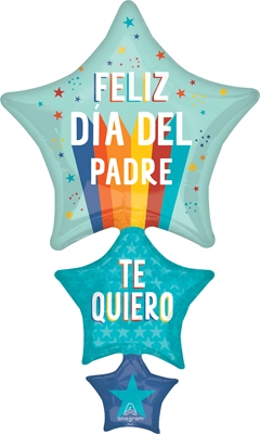 42 Inch Feliz Dia Del Padre Palyful Stripes Balloon