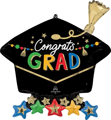 26 Inch Graduation Party Grad Cap Balloon