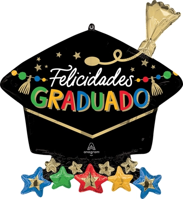 26 Inch Felicidades Graduado Party Cap Balloon