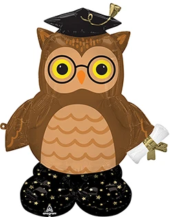 44 Inch Airloonz Grad Wise Owl Air-Fill Balloon