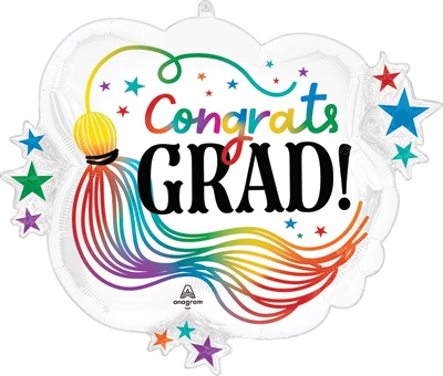 28 Inch Graduation Playful Wiggles Balloon