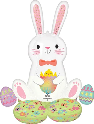 45 Inch AirLoonz® Easter Bunny Love Balloon