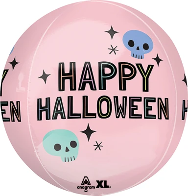 16 Inch Orbz Halloween Pastel Skulls Balloon