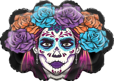 28 In Halloween Day of the Dead Catrina Balloon