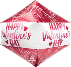 21 Inch Anglez Valentine Ribbed Lines Balloon