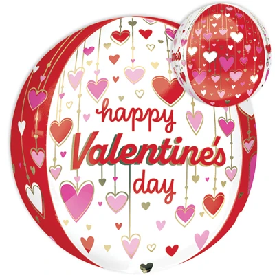 16 Inch Orbz® Valentine Dangling Hearts Balloon