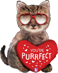 26 Inch Valentine Purrfect Cat Balloon