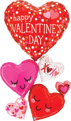 58 Inch Valentine Hearts Special Delivery Balloon