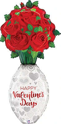 66 Inch Valentine Vase Special Delivery Balloon