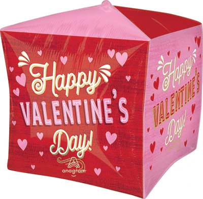 15 Inch Cubez Valentine Retro Love Balloon