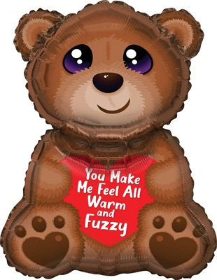 36 Inch Love Warm & Fuzzy Bear Balloon