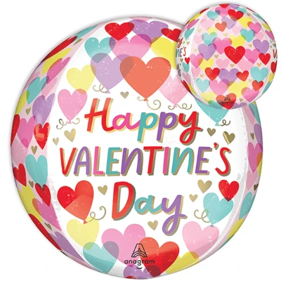 16 Inch Orbz® Valentine Hearts on Hearts Balloon