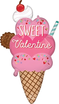 38 Inch Valentine Sweet on You Ice Cream Balloon