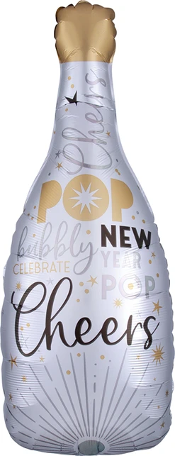 36 Inch New Year Bubbly Bottle Balloon