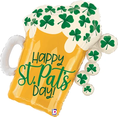 27 Inch St. Pat Beer Mug Balloon