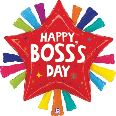 30 Inch Boss's Day Bursting Star Balloon