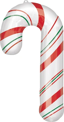 Shape Christmas Merry Candy Cane Balloon