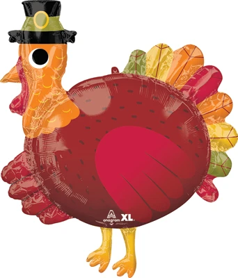 31 Inch Thanksgiving Pilgrim Turkey Balloon