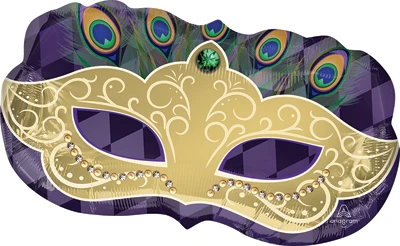 30 Inch Mardi Gras Mask Balloon