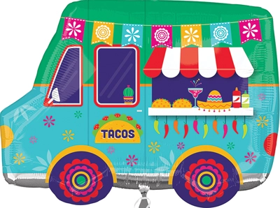 26 Inch Fiesta Time Taco Truck Balloon