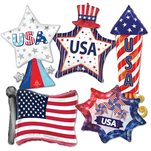 Patriotic Shape 25pk - Balloons.com