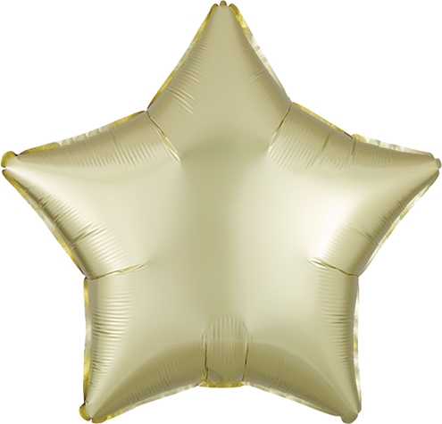 19 Inch Pastel Yellow Satin Luxe Star Balloon - Balloons.com