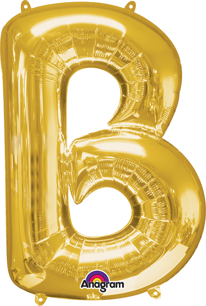 23x34 Inch Gold Letter B Balloon - Balloons.com