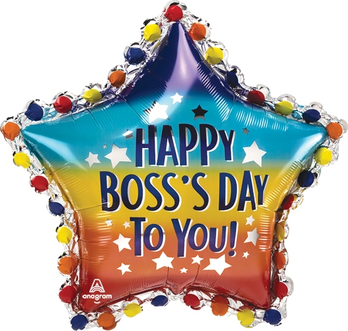 30 Inch Happy Boss's Day to You Star Balloon - Balloons.com