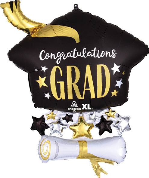 25 Inch Graduation Cap & Diploma Balloon - Balloons.com