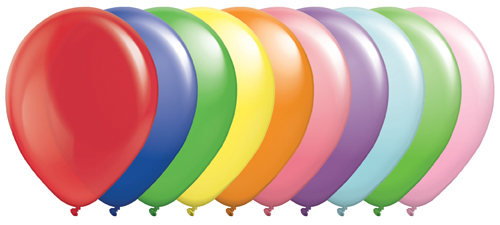 5 BALLONS BIO CHIFFRE 8 33CM MULTICOLORE