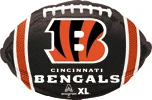 This balloon has a football shape with the Bengals logo on it. Below the logo it says Cincinnati Bengals.