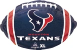 This balloon has a football shape with the Texans theme