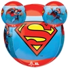 This Orbz shaped balloon has Superman on two sides and the iconic Superman Emblem on the other two sides