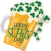 This balloon has a beer mug shape with the words Happy St. Pats Day on it